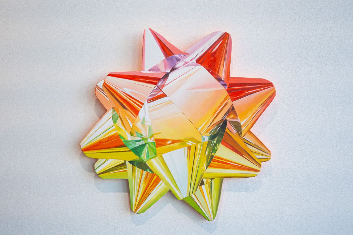 Multicolored yellow/orange bow
