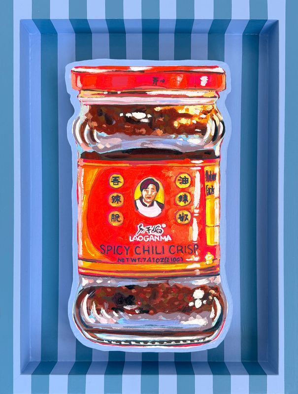 Chili Crisp on Blue