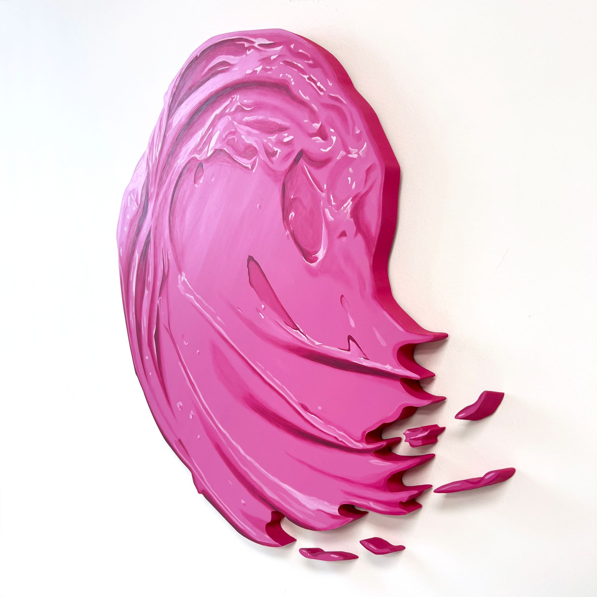 Hot Pink Wet Paint Smear