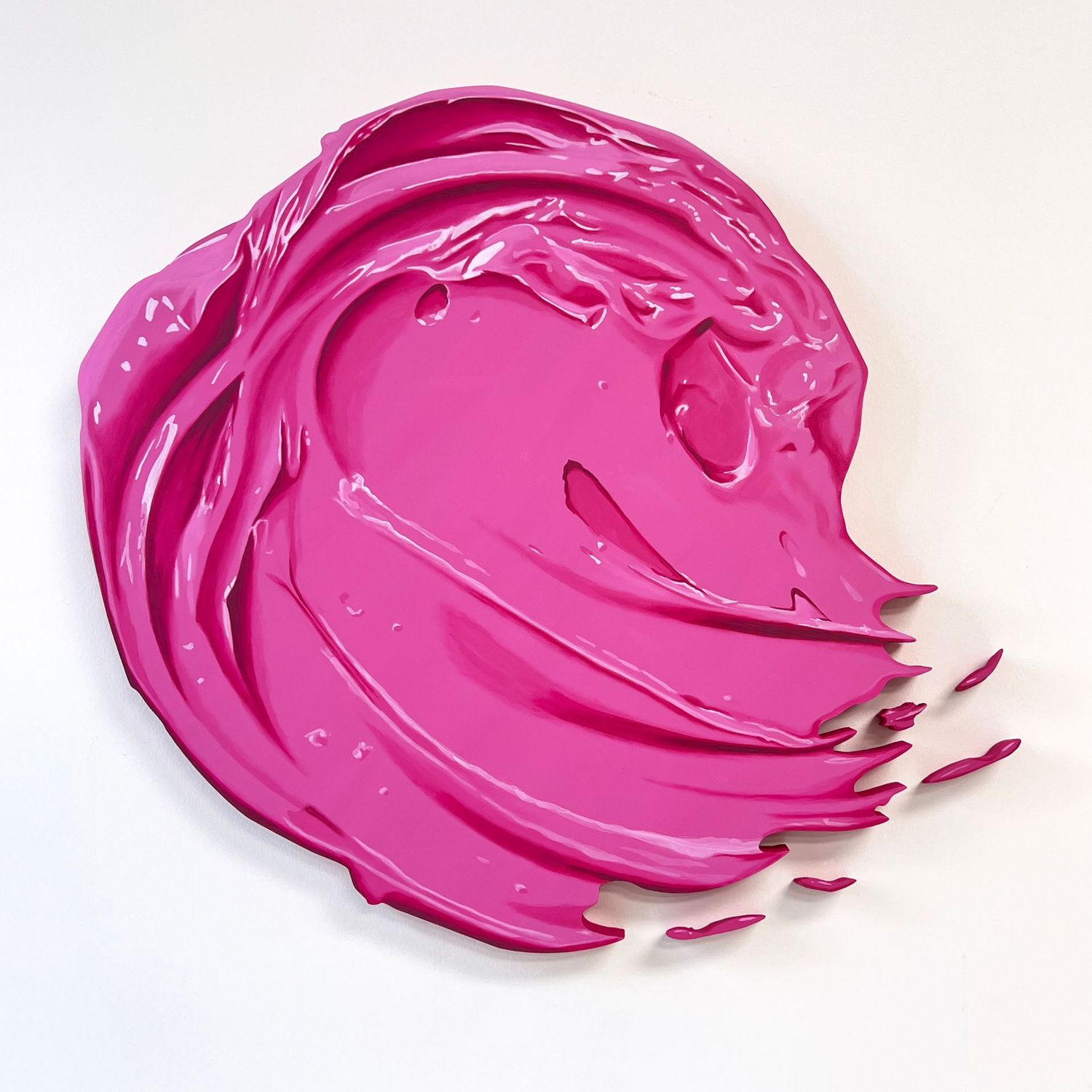 Hot Pink Wet Paint Smear