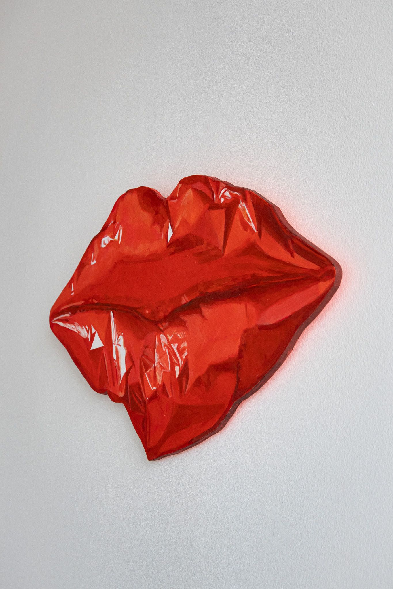 Red Deflated Lips Balloon