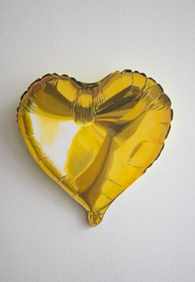 Small Golden Heart Balloon