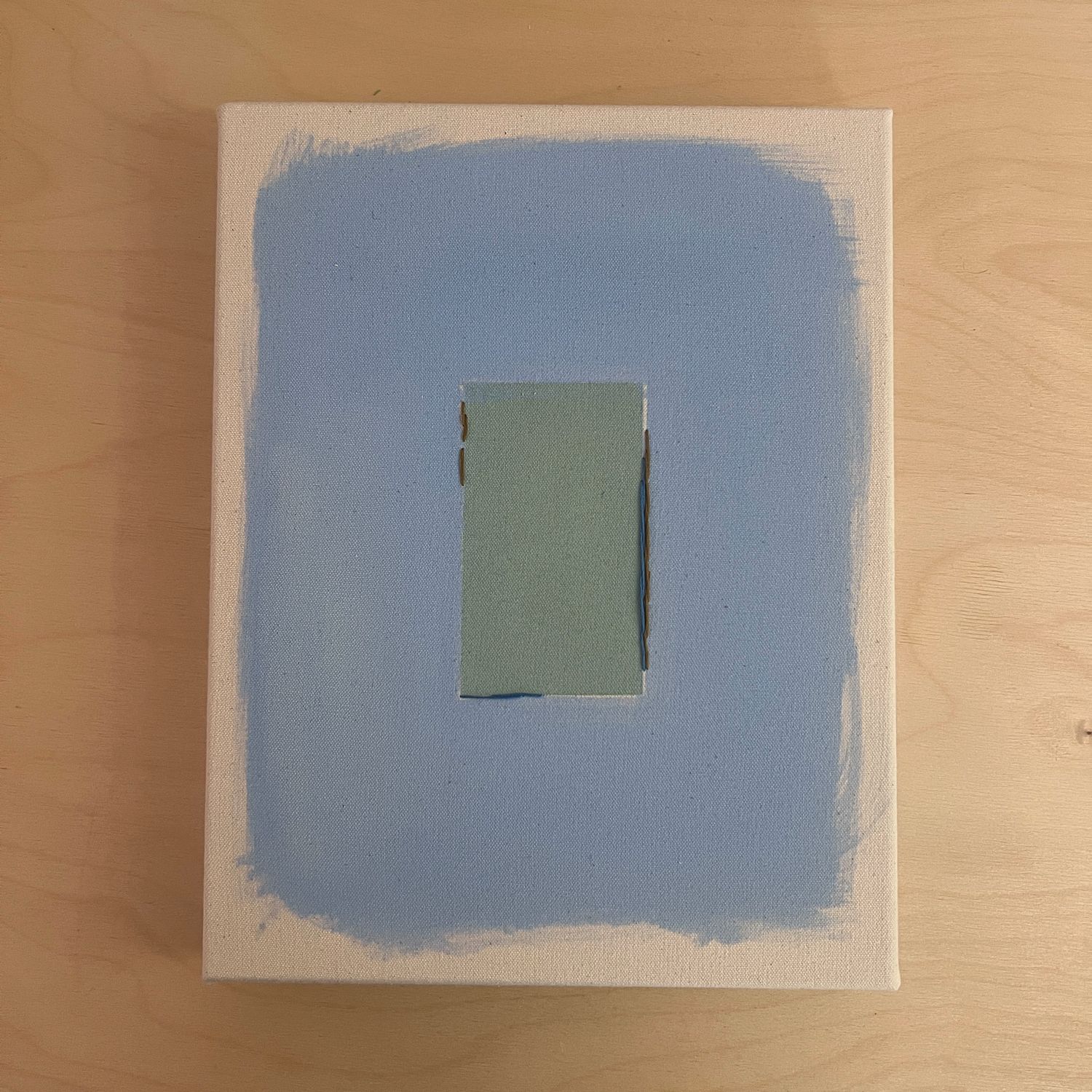 Pale Sage/Cottage Blue With Olive Line