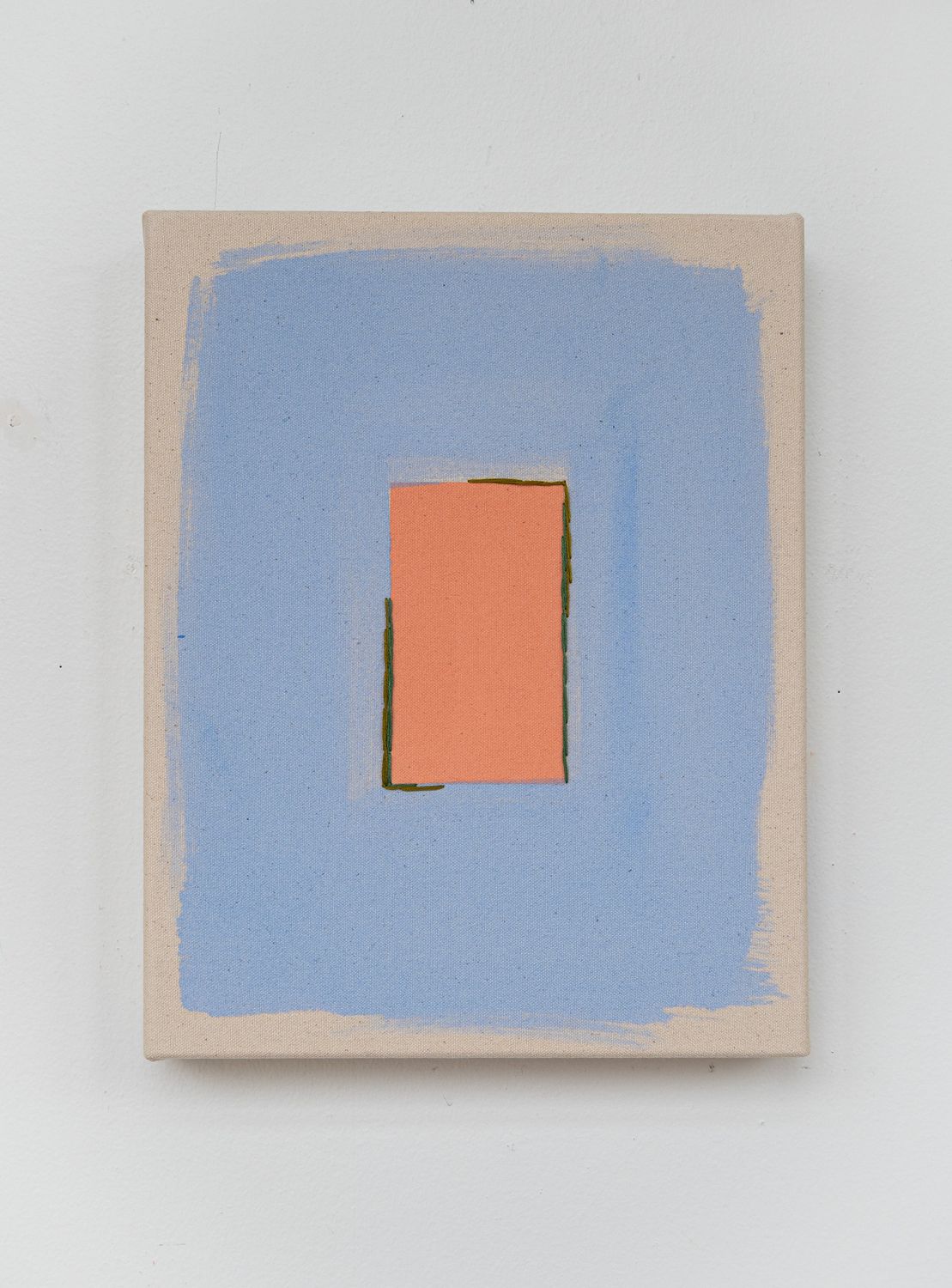 Peach/Cottage Blue With Forest Line