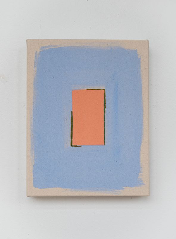 Peach/Cottage Blue With Forest Line