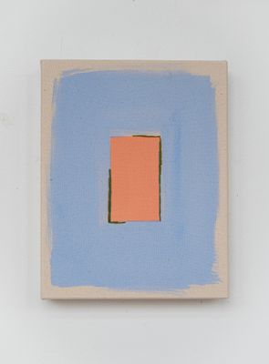 Peach/Cottage Blue With Forest Line