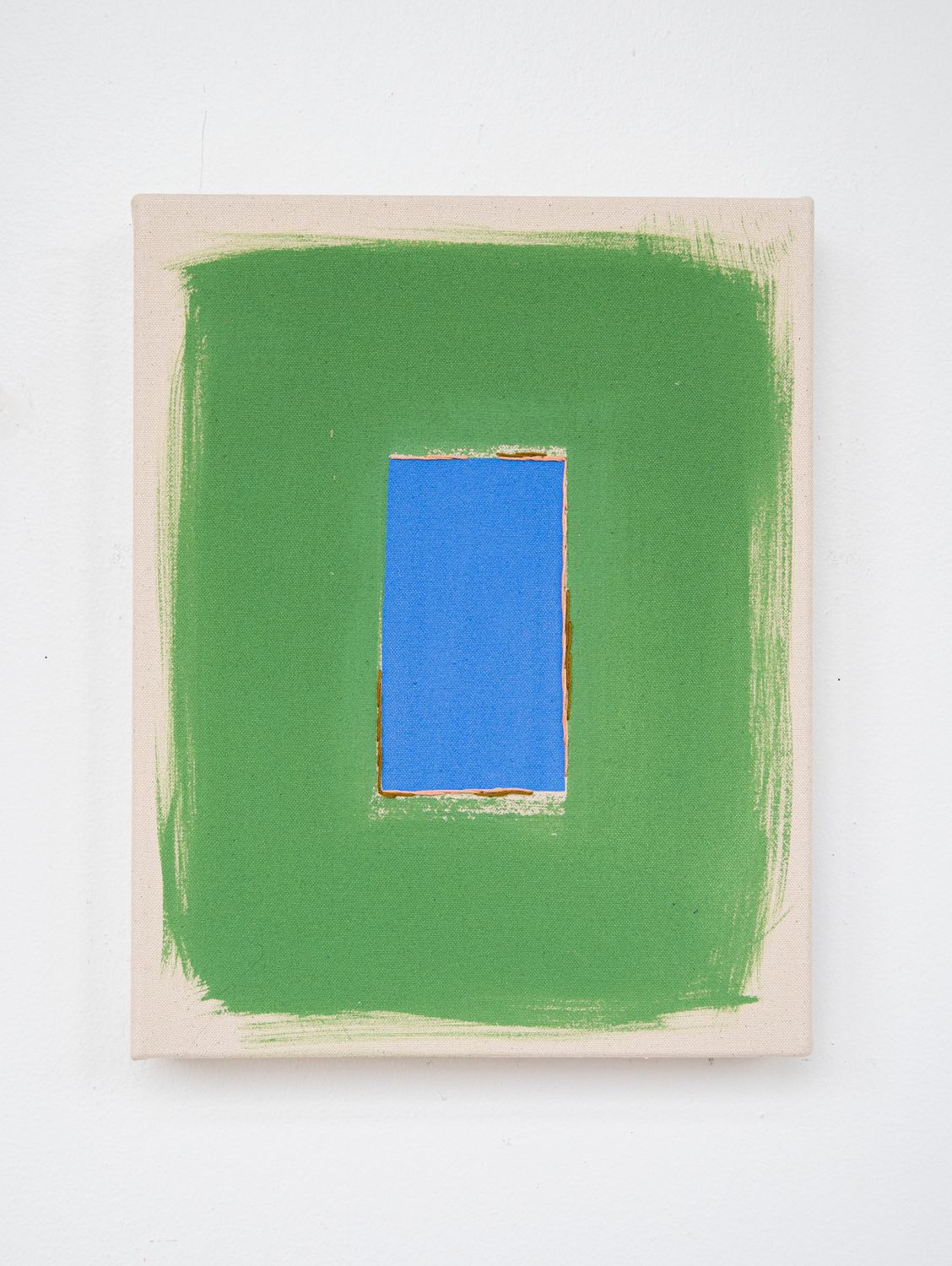 Cornflower/Grass With Peach Line