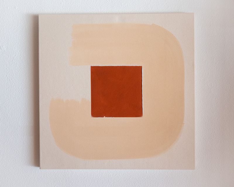 Rust With Off Pink Loop