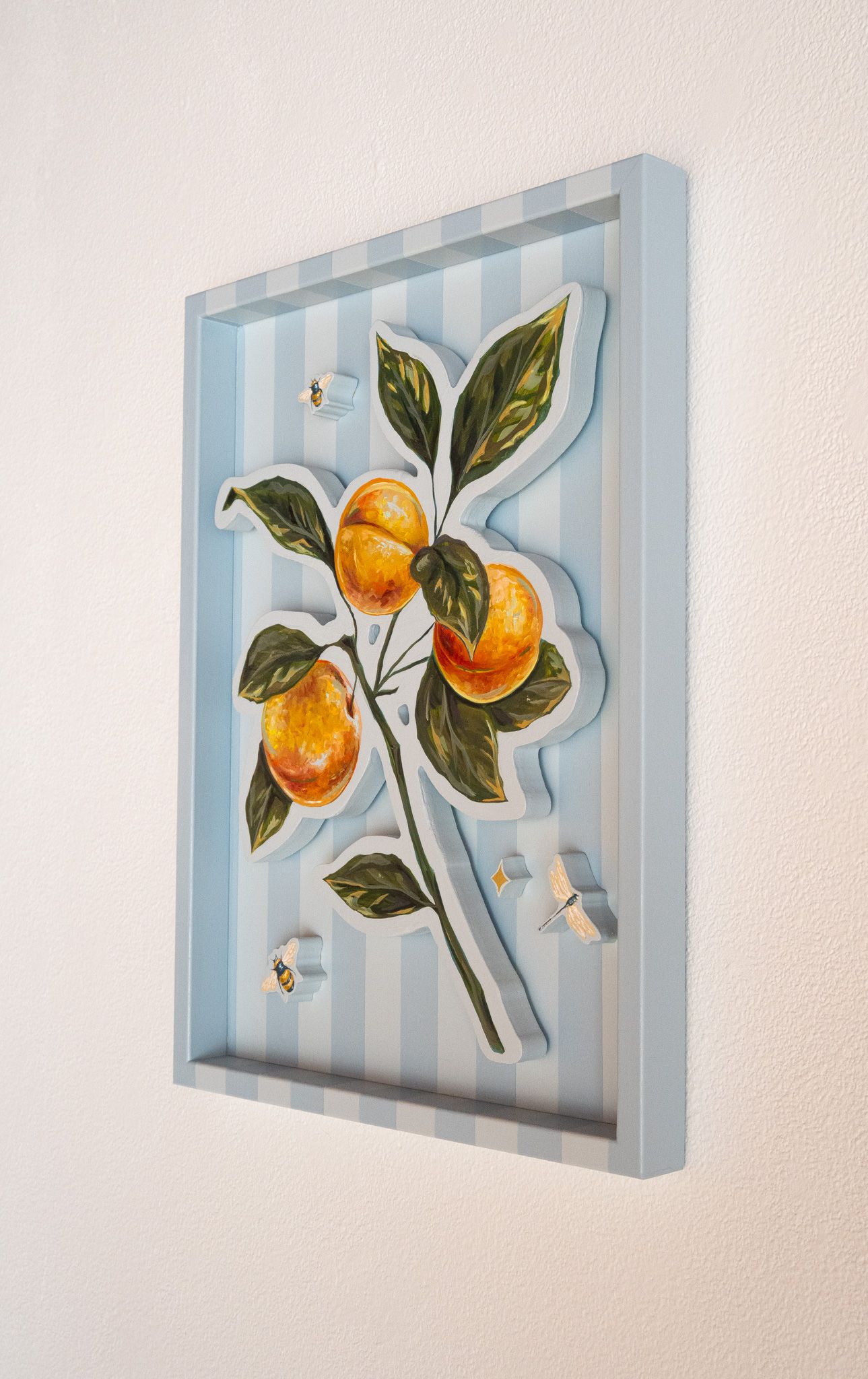 Apricots on Heirloom Blue