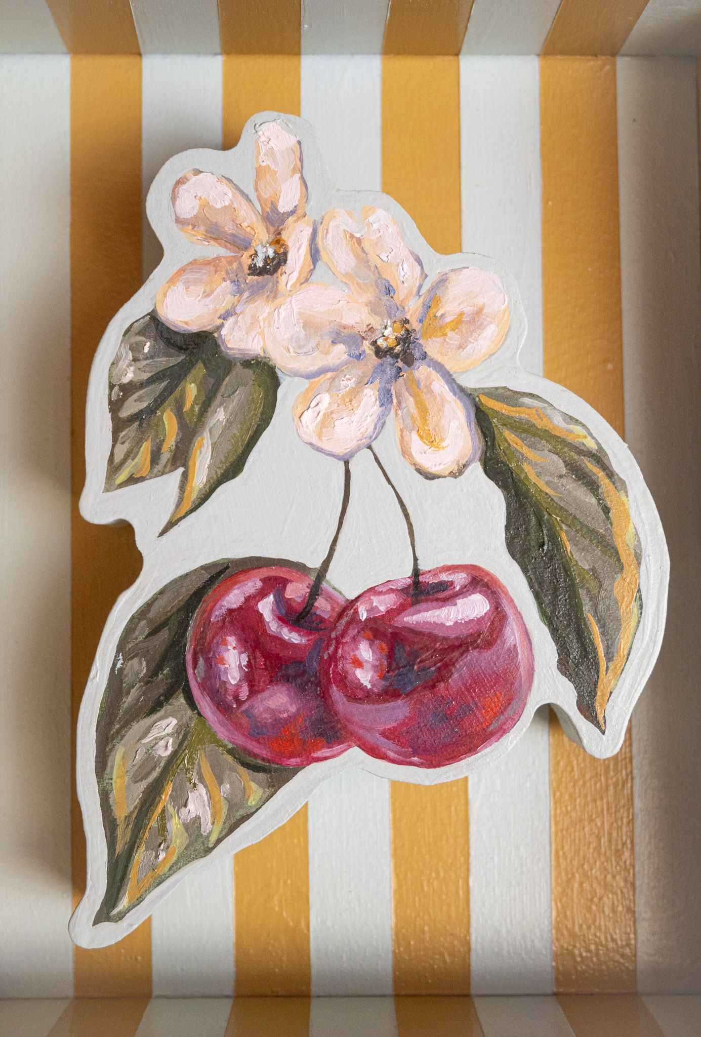 Cherries on Robin’s Egg & Golden Clay