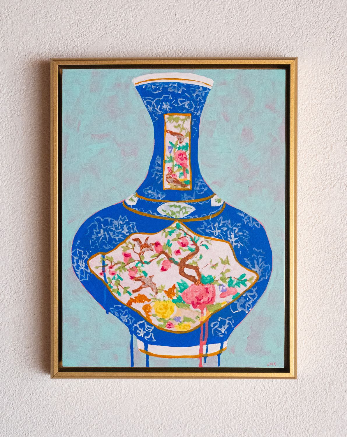 Blue Vase with Birds and Flowers Blue Vase with Birds and Flowers