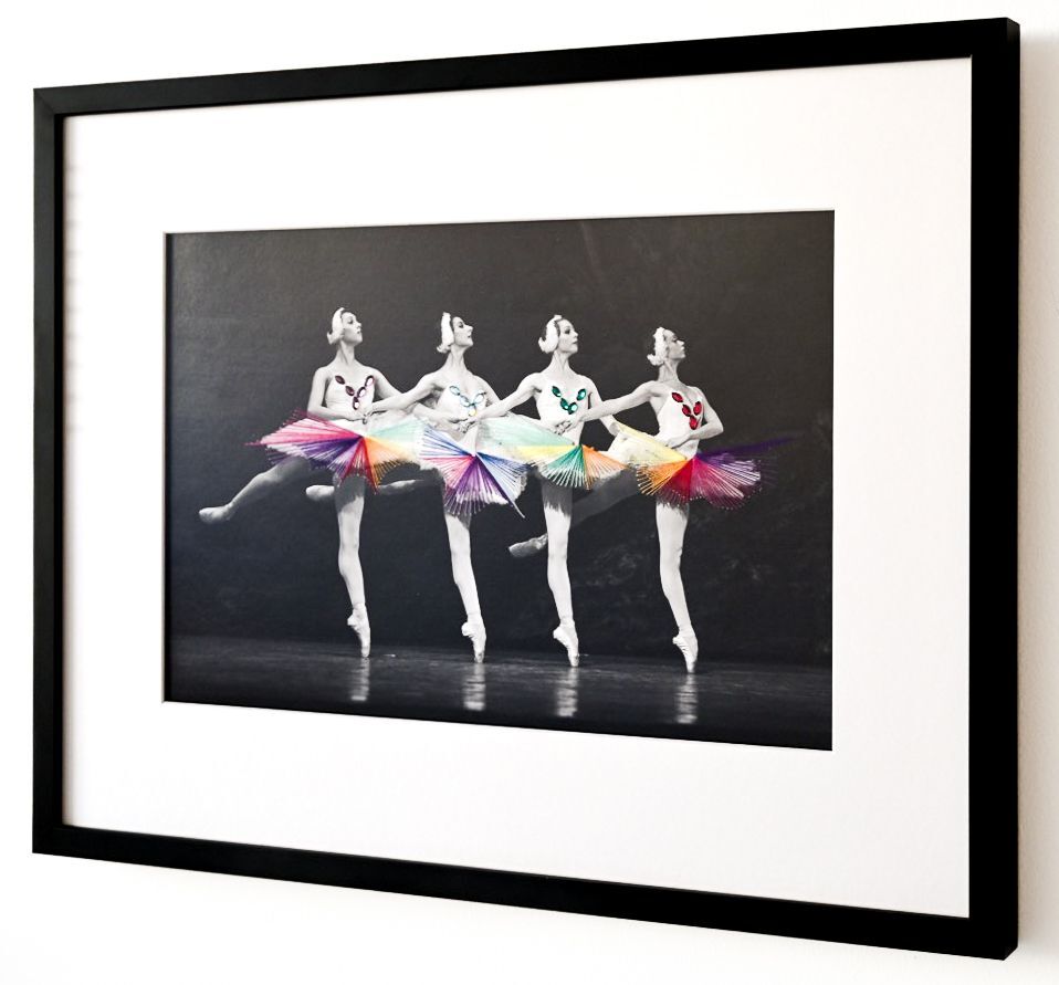 Pas de quatre (Swarovski Crystal) Framed