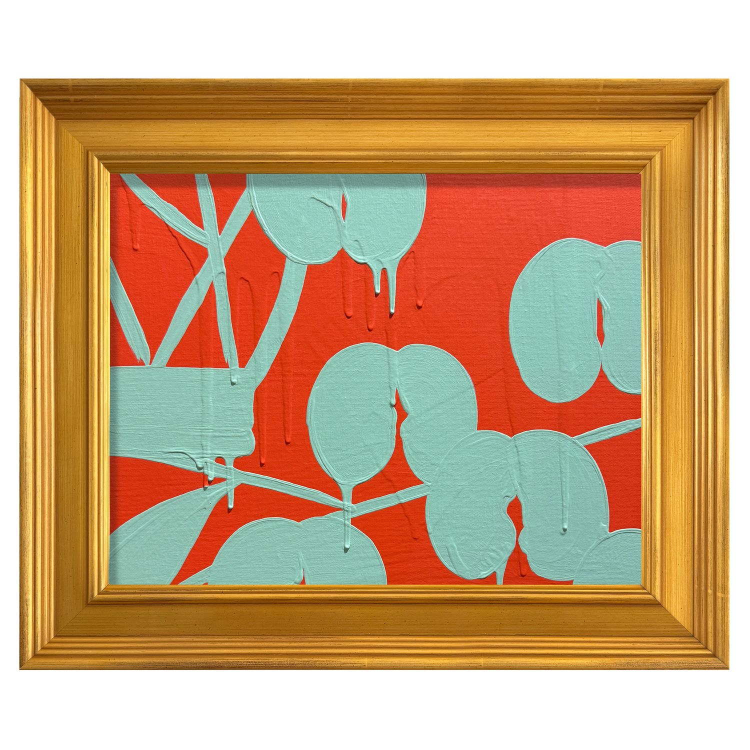 MINI ORCHID STILL LIFE ORANCE AQUA