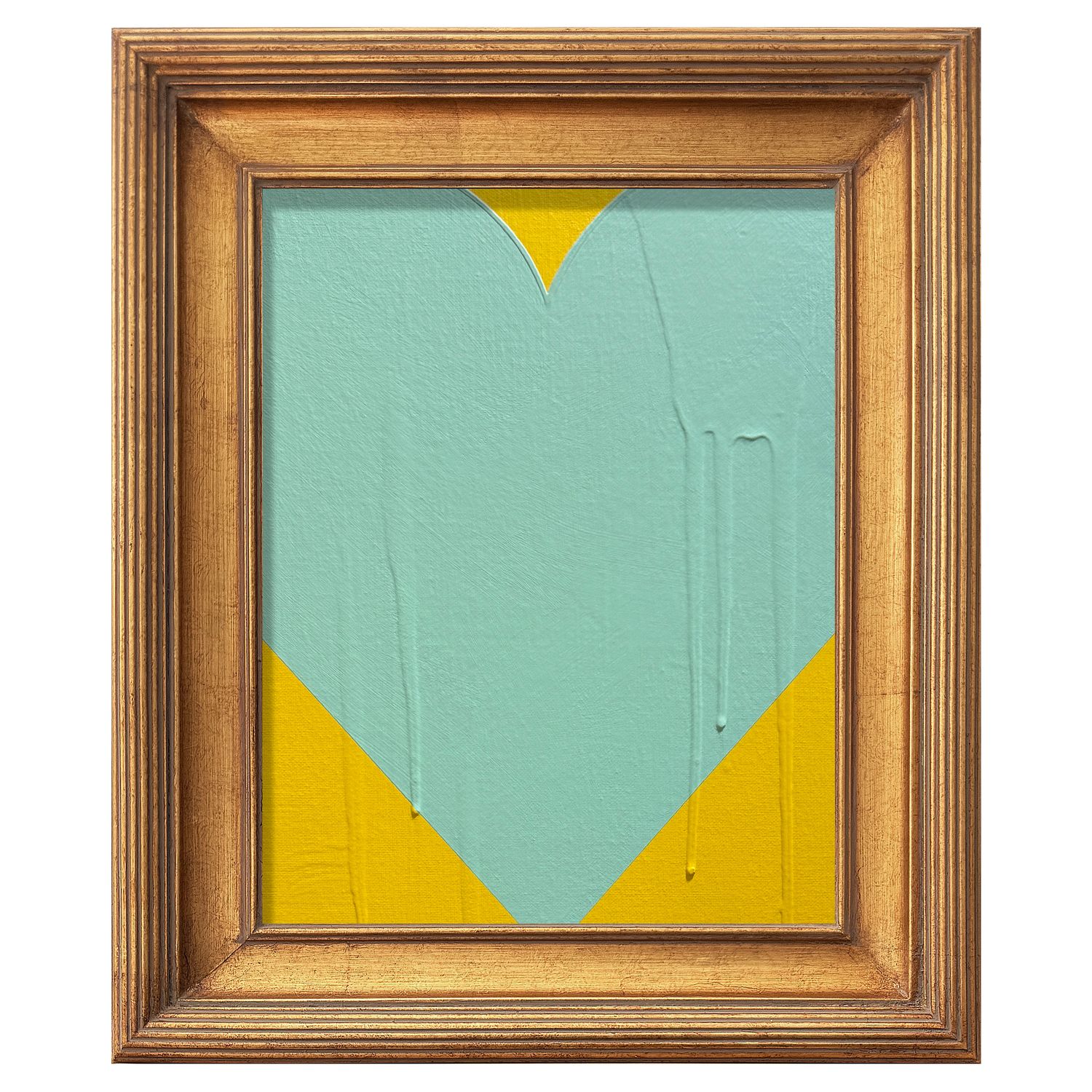 MINI HEART YELLOW AQUA