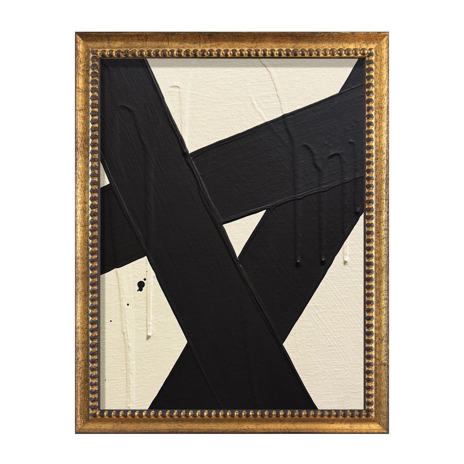 MINI ABSTRACT CREAM BLACK