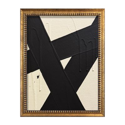 MINI ABSTRACT CREAM BLACK