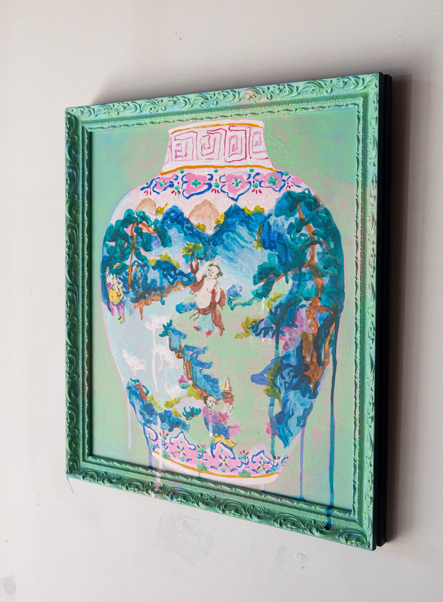 Eight Immortals Landscape Jar