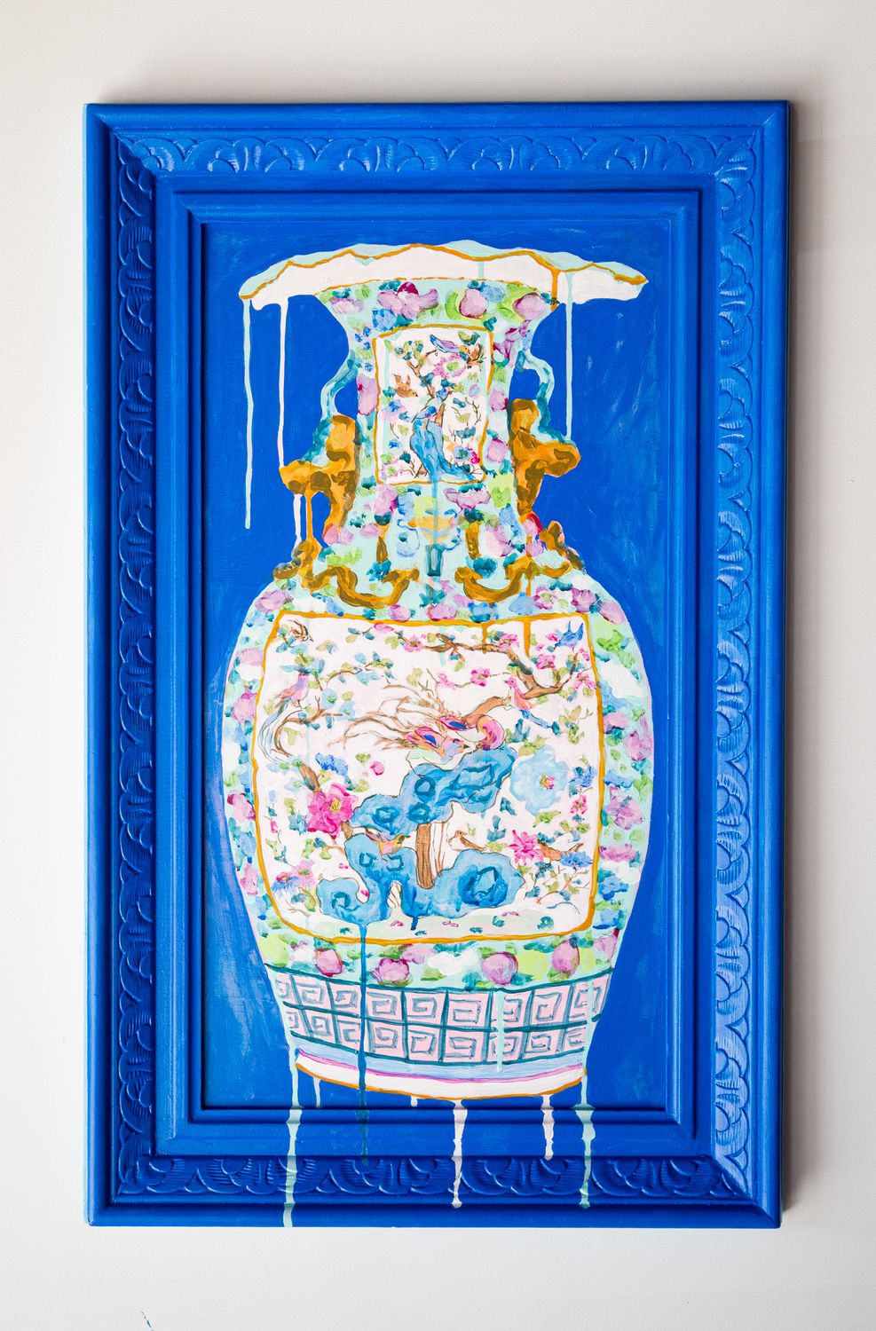 Rose Canton Aqua Bird Vase Rose Canton Aqua Bird Vase