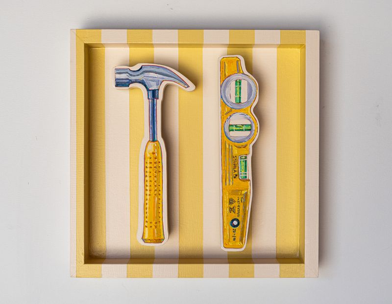 Hammer and Level on Cream & Butter