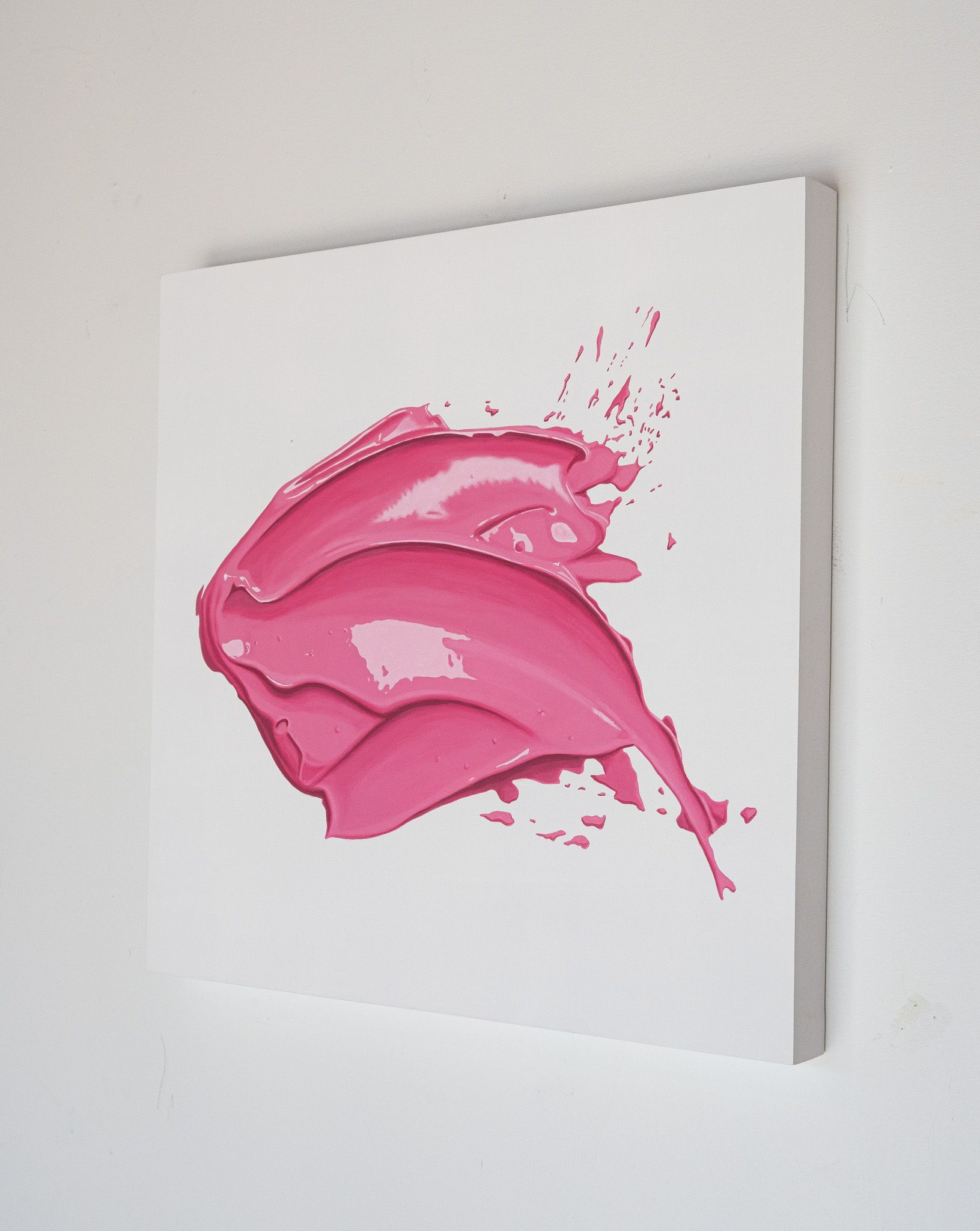 Pink Wet Paint Smear