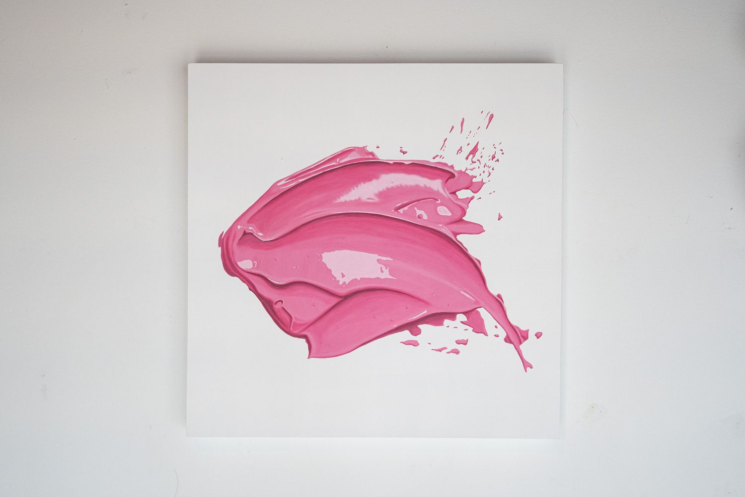Pink Wet Paint Smear