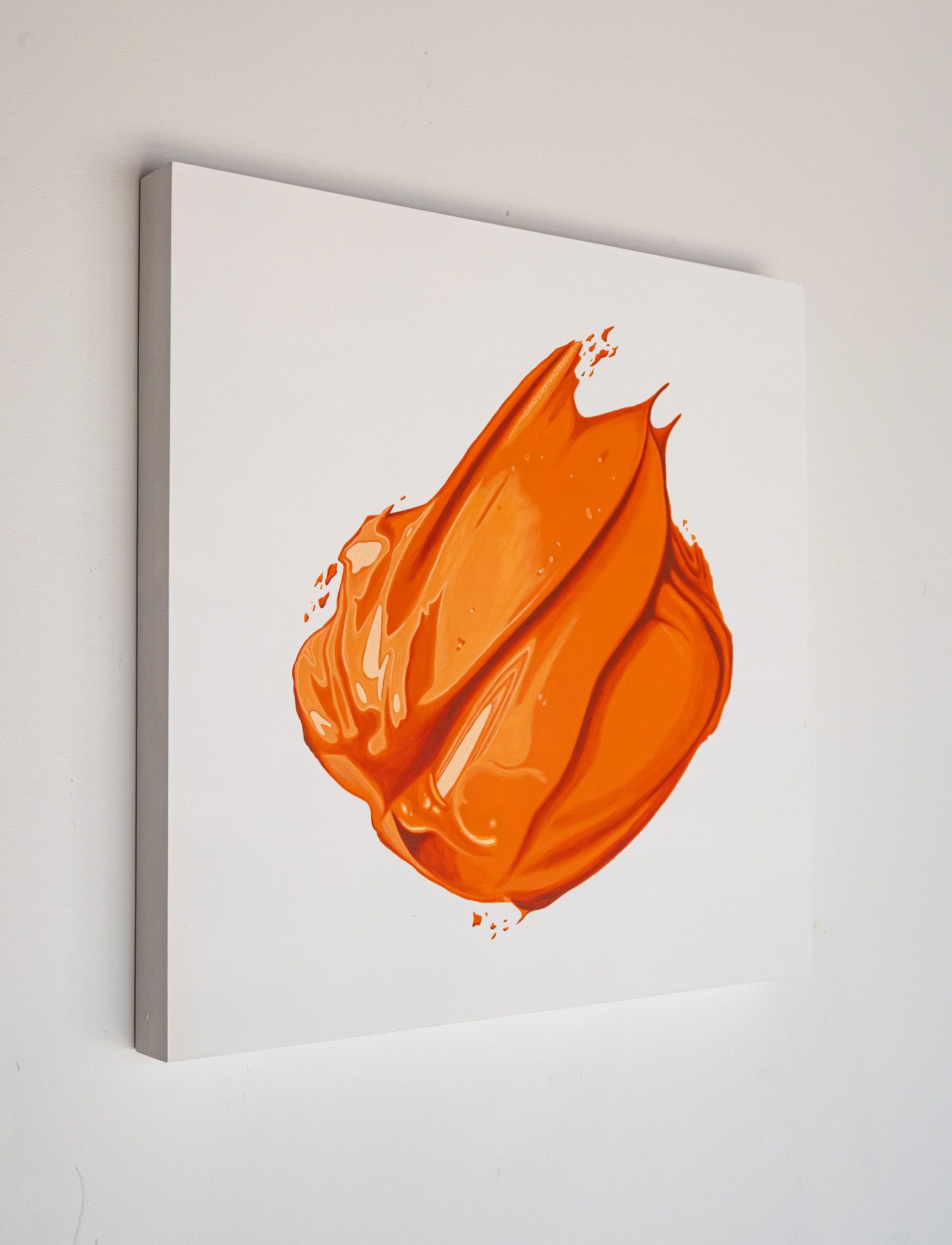 Orange Wet Paint Smear