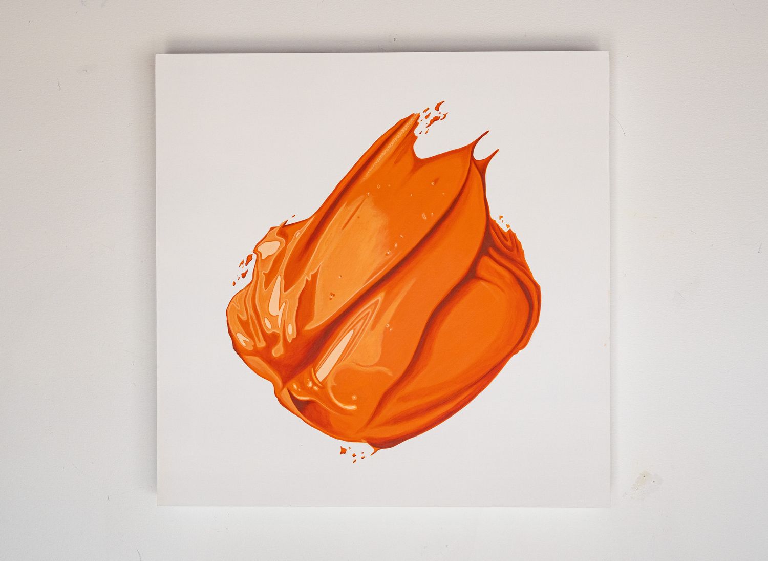 Orange Wet Paint Smear