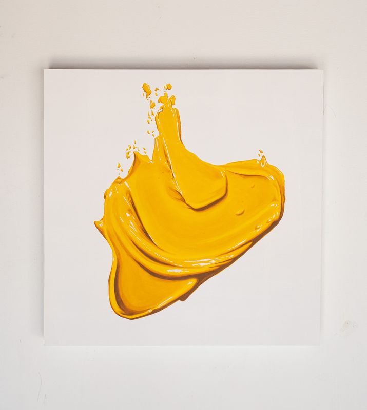 Yellow Wet Paint Smear