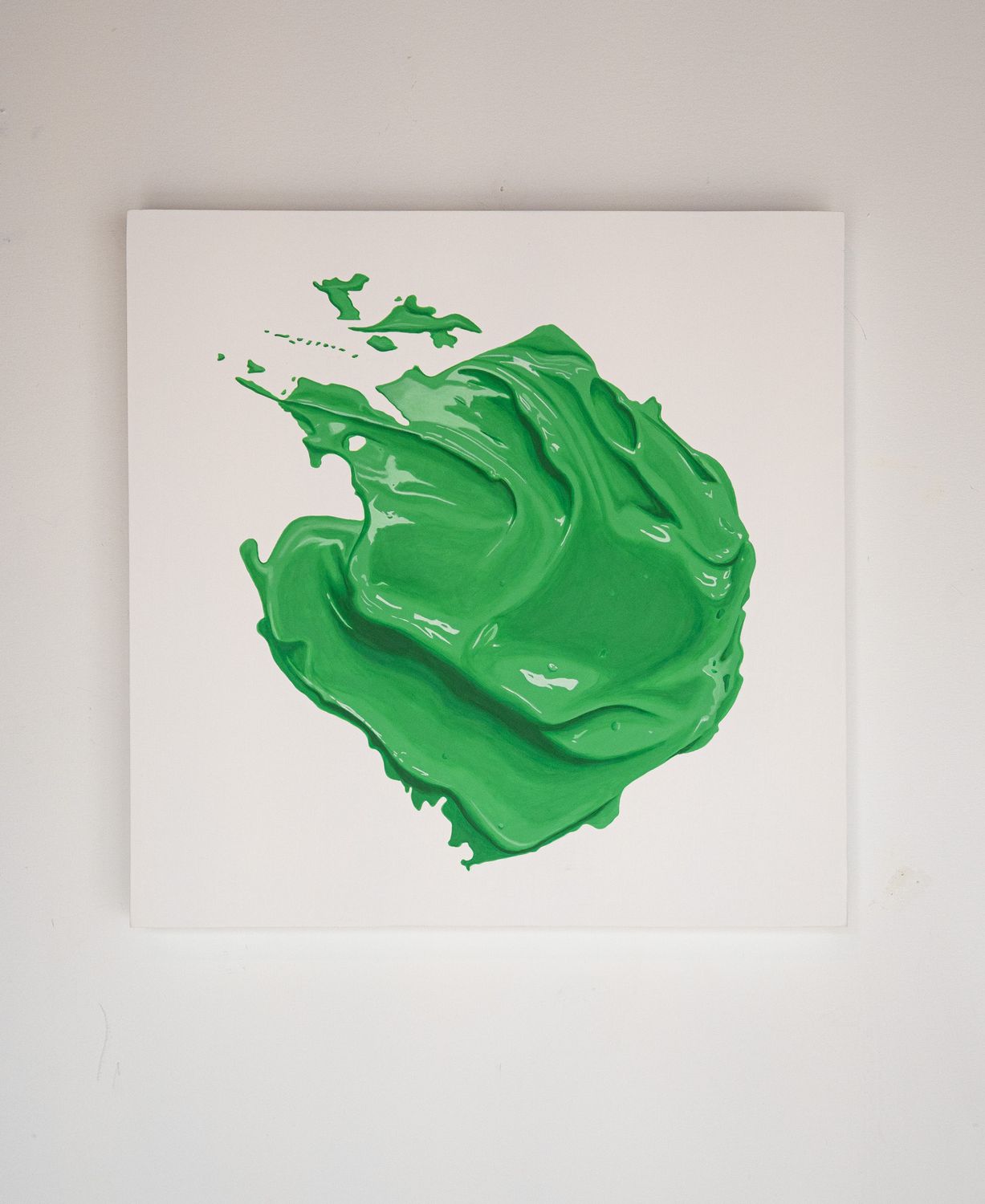 Green Wet Paint Smear