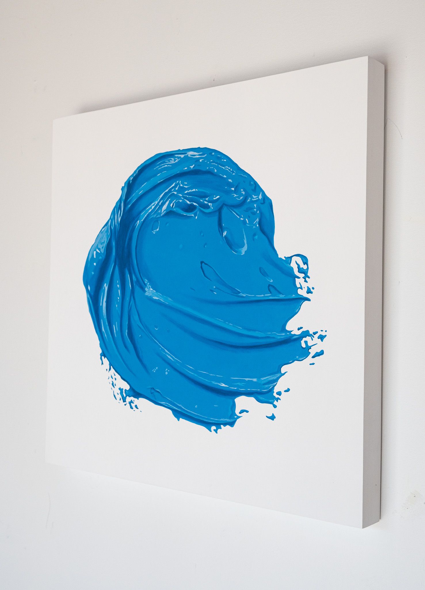 Blue Wet Paint Smear
