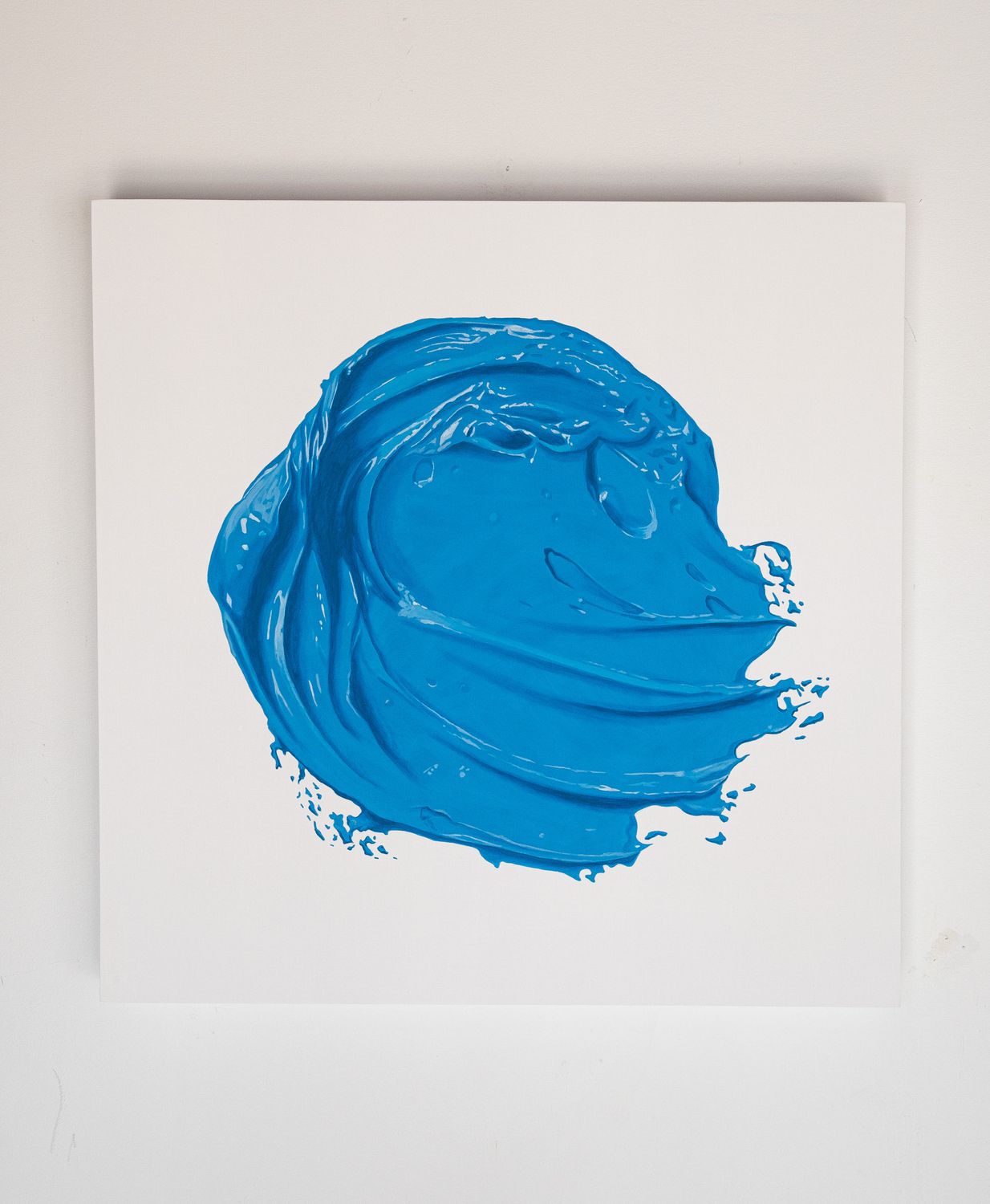 Blue Wet Paint Smear