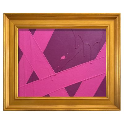 MINI ABSTRACT VIOLET FUSCHIA
