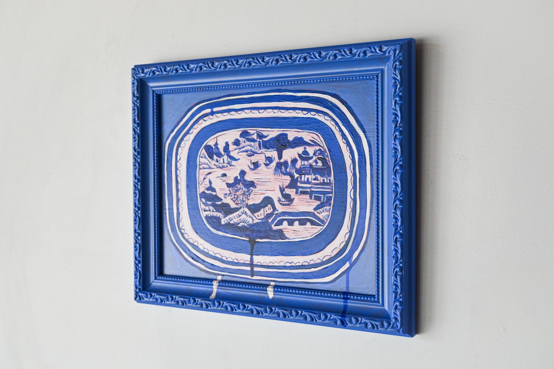 Mountainous Chinese Village Platter
