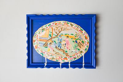 Rural Donkey and Figures Platter