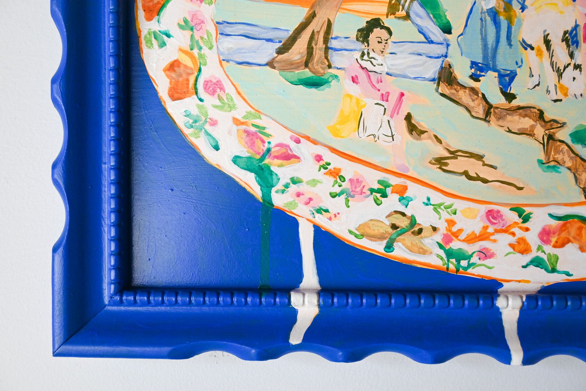 Rural Donkey and Figures Platter