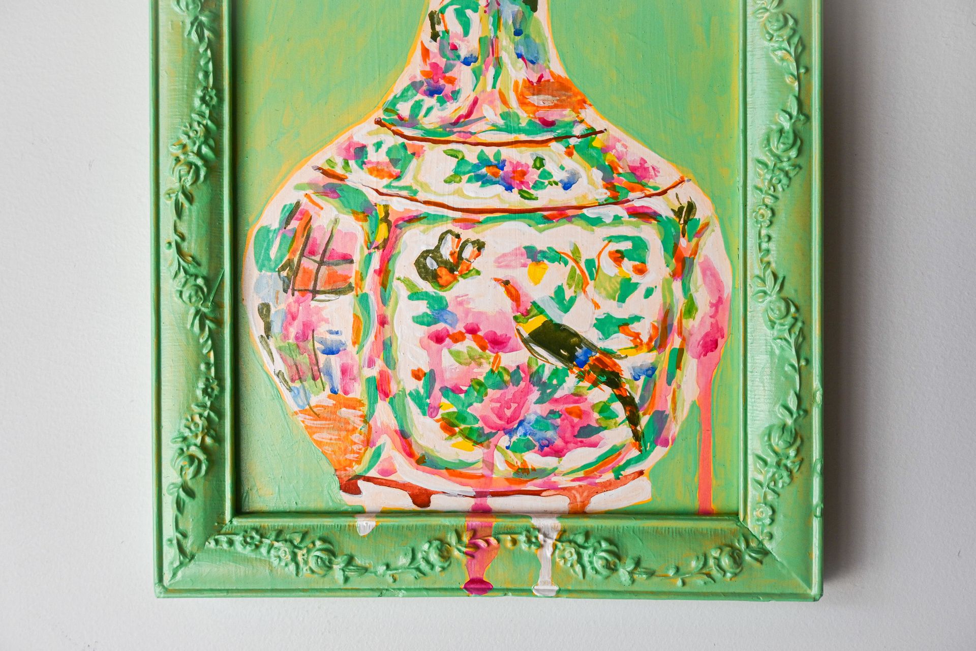 Floral Bird Vase