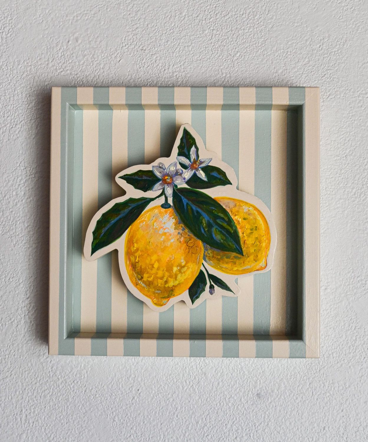 Lemons on Blue & Cream Lemons on Blue & Cream