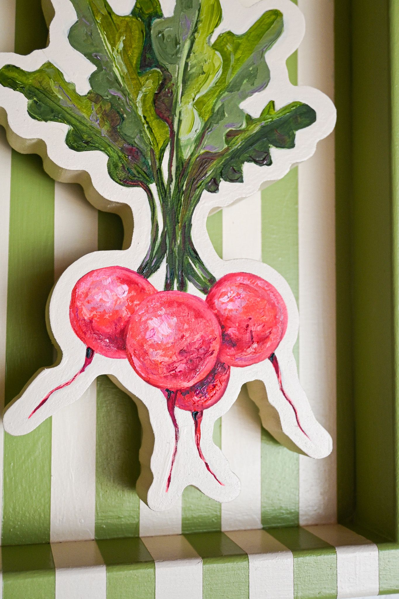 Radishes on Green & Cream