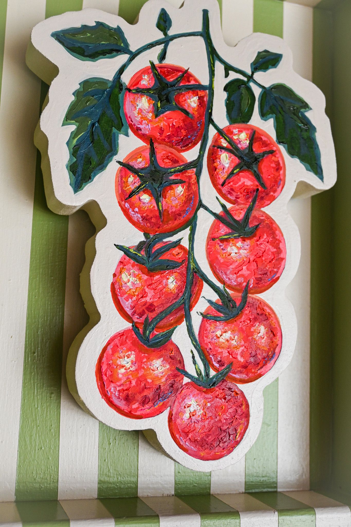 Cherry Tomatoes on Green & Cream