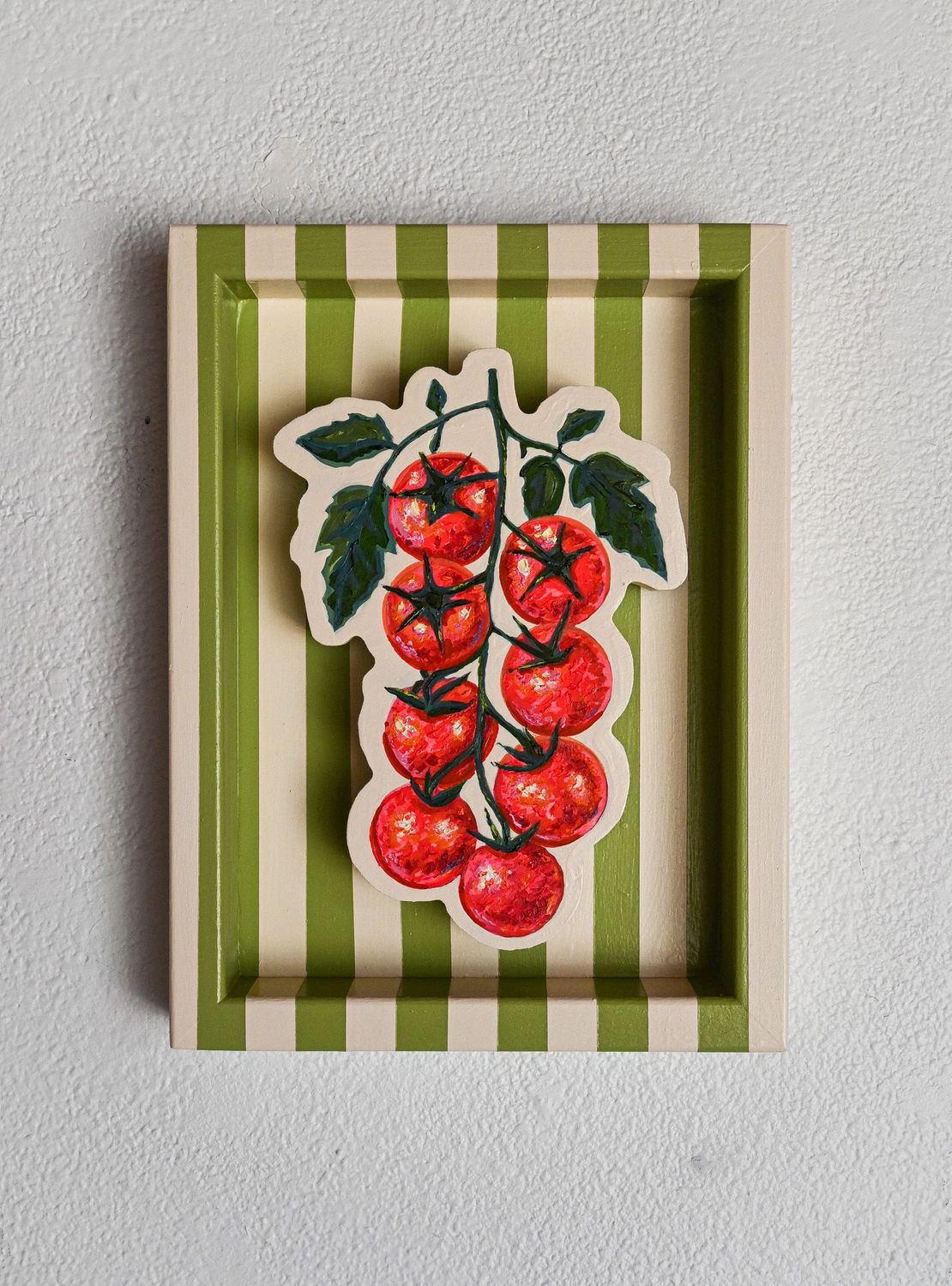 Cherry Tomatoes on Green & Cream Cherry Tomatoes on Green & Cream