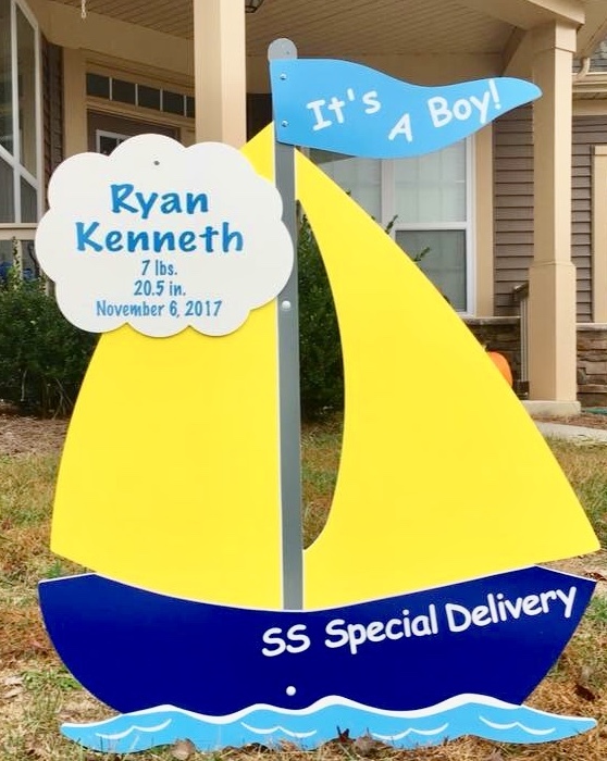 Birth Announcement Lawn Sign Rental