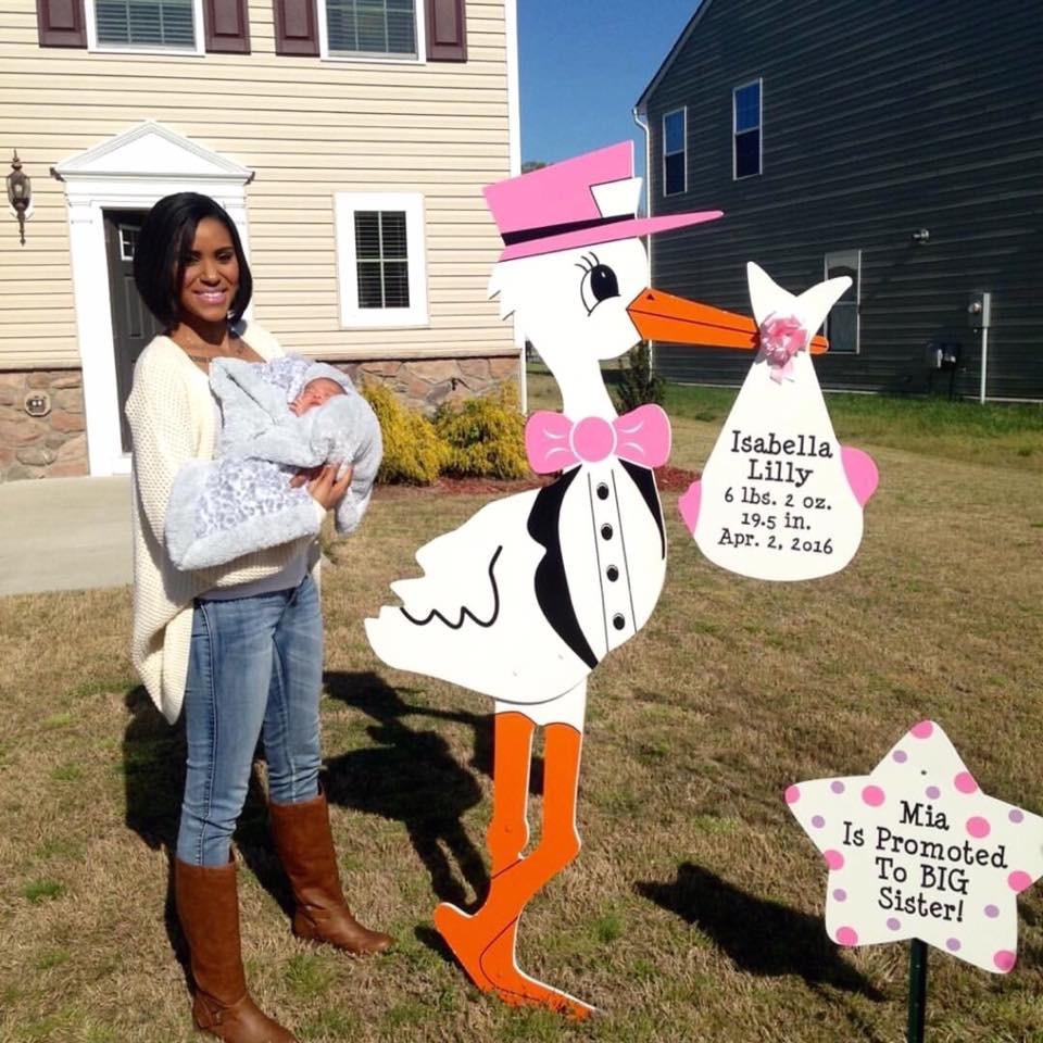Birth Announcement Lawn Sign Rental
