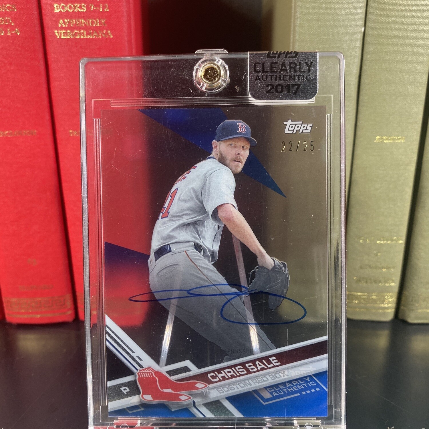 2017 Topps Clearly Authentic Autographs Blue Parallel Chris Sale Numbered to 25 | Boston Red Sox