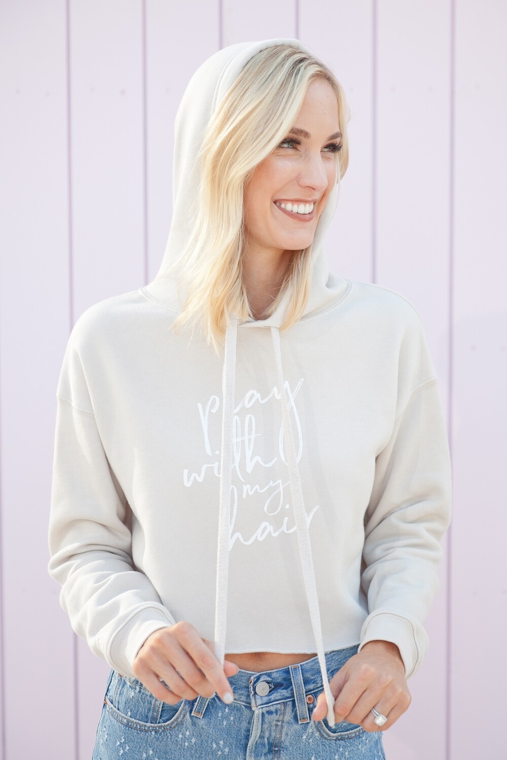 Play With My Hair Cropped Hoodie