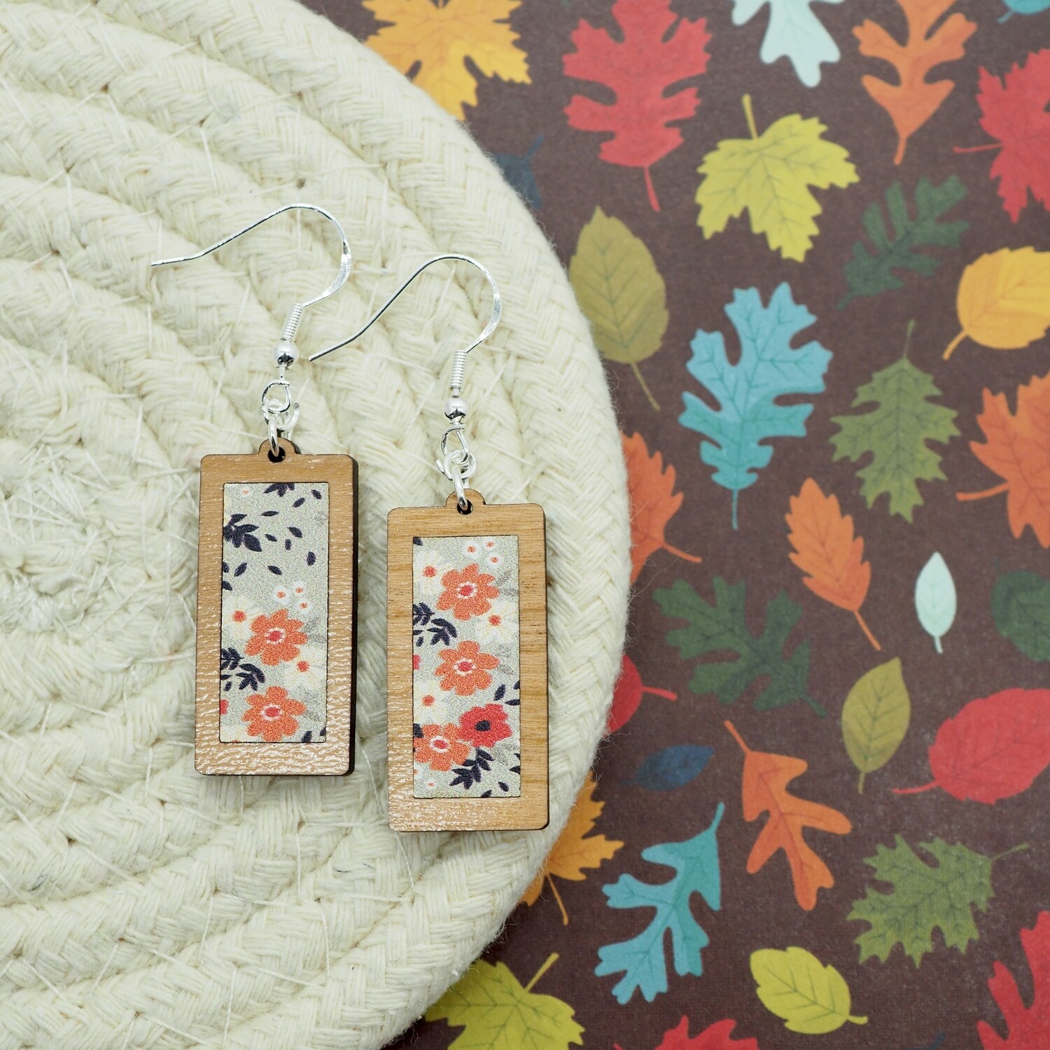 Fall Floral Earrings (Four Designs), Design Choice: Pinks