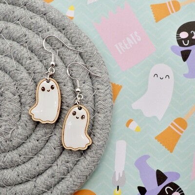 Happy Little Ghost Earrings