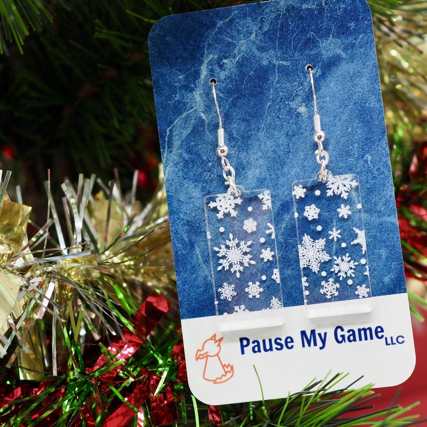 Snowflake Acrylic Earrings