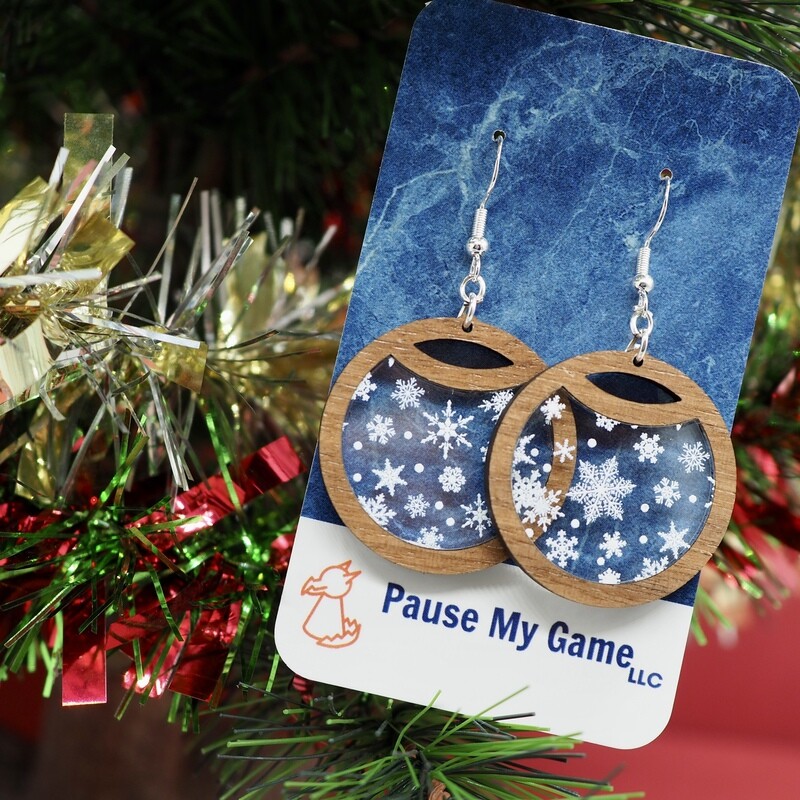 Snowflake Circular Earrings