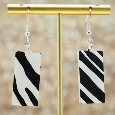 Zebra Stripes Acyrlic Earrings