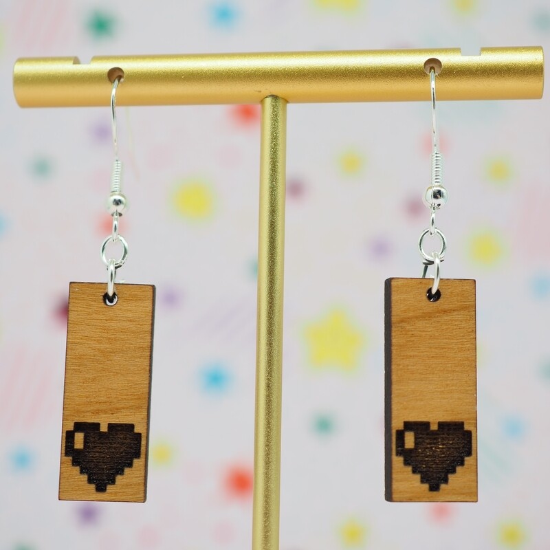 Pixel Heart Earrings